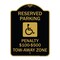 Signmission Reserved Parking Penalty $100 to $500 Tow-Away Zone W/ Heavy-Gauge Alum, 18" x 24", BG-1824-22989 A-DES-BG-1824-22989 - alternate 1